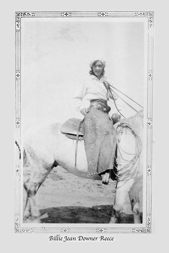 <aunt billie jean riding a horse>