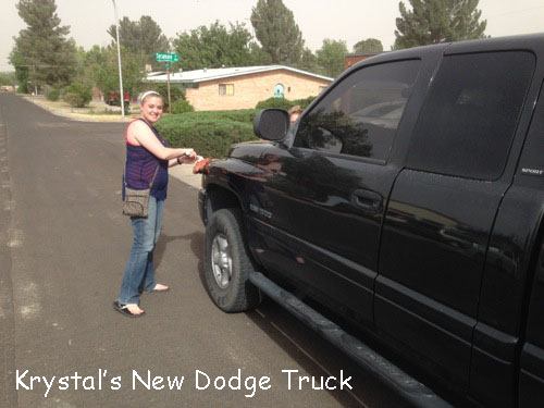 <krystal's new dodge truck>