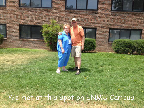 <we met at this spot on ENMU campus>