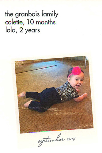 <colette 10 months old lola 2 years old>