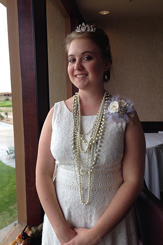 Krystal at her bridal shower at picacho hills country club.