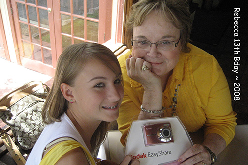rebecca 13th birthday pink camera 2008