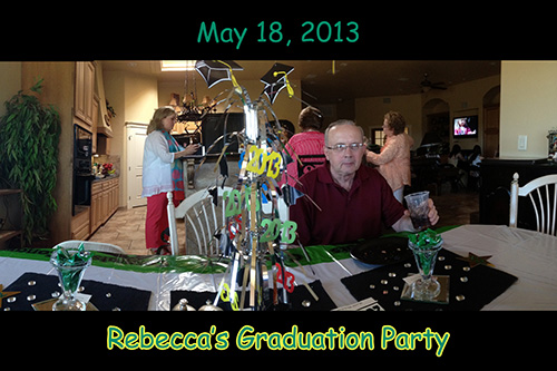 Rebecca's graduation party